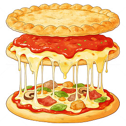 美食组合插画设计素材