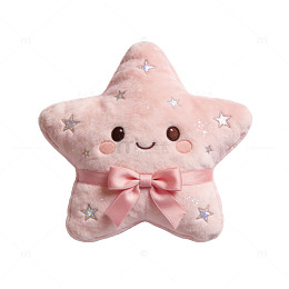 粉色星星可爱抱枕