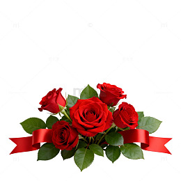 鲜花红玫瑰祝福贺卡设计素材