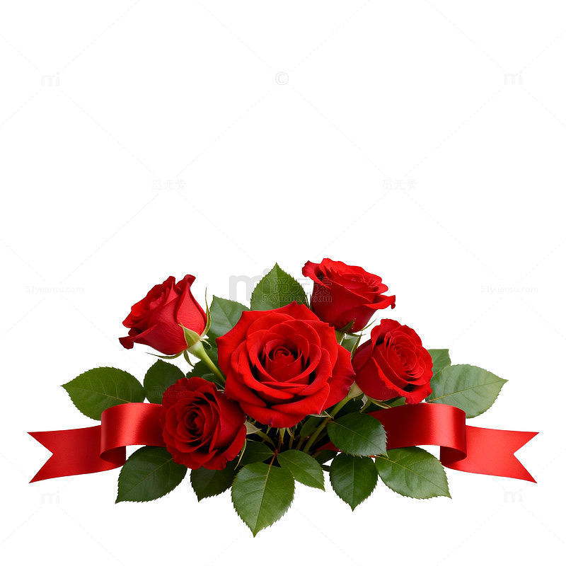 鲜花红玫瑰祝福贺卡设计素材