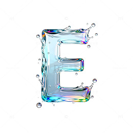 水元素英文字母创意图案