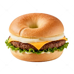 贝果汉堡美食片