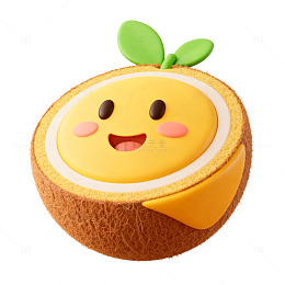 卡通椰子形象设计素材