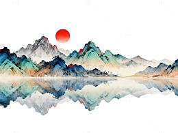 水墨山水画意境素材