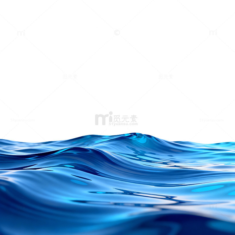 蓝色海浪波涛汹涌海洋素材
