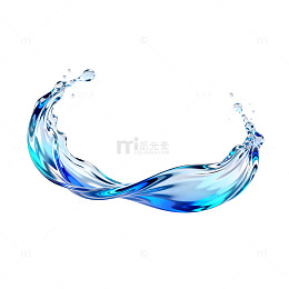 水波飞溅艺术图形