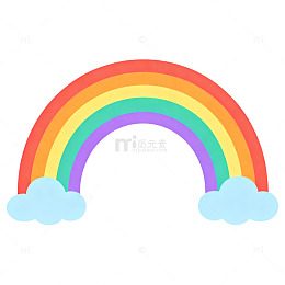 彩虹卡通图案设计素材