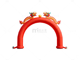 喜庆充气拱门龙装饰