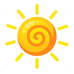 卡通风太阳插画设计素材