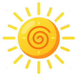 卡通太阳图案插画素材