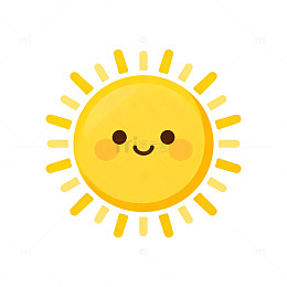 卡通笑脸太阳设计素材