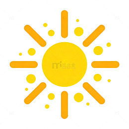 简约风格太阳图标矢量素材