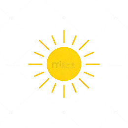 简约卡通太阳图标设计素材