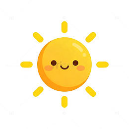 卡通可爱太阳插画