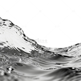 黑白波纹水波