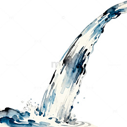 水墨交融抽象艺术图案设计