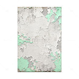 复古绿剥落墙面艺术画