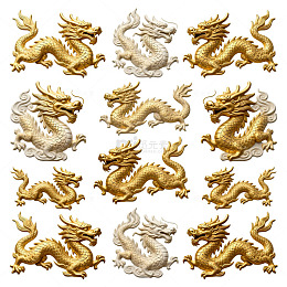 金色中国龙图案装饰素材