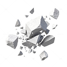 破碎石块3D模型素材