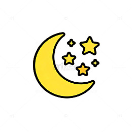 简约月夜星空图案设计
