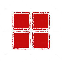 红色方块印章风格图案