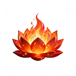 火焰莲花矢量设计素材