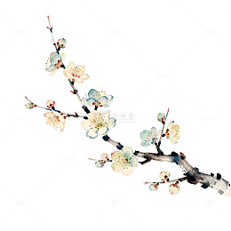 水墨梅花装饰画设计素材