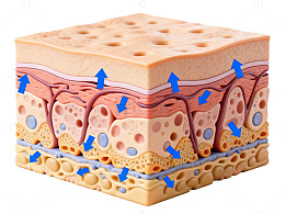 人体皮肤结构示意图