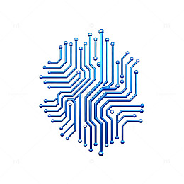 科技风电路板抽象图案设计