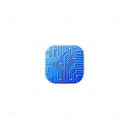 科技风电路板图标矢量素材
