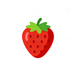 卡通草莓图标设计素材