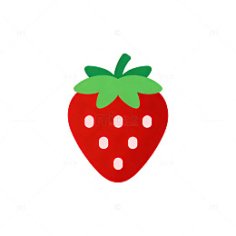 卡通风格草莓插画设计素材