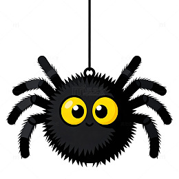 卡通黑色蜘蛛装饰图案