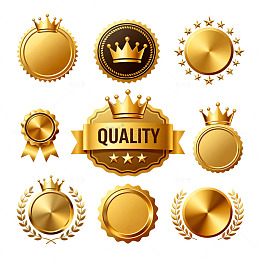 金色徽章品质标识