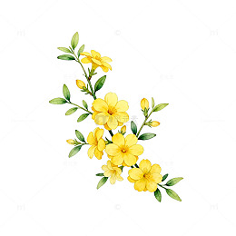 水彩花卉装饰画素材