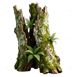 自然风枯木苔藓绿植盆景