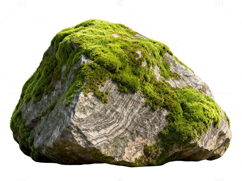 自然风岩石苔藓片