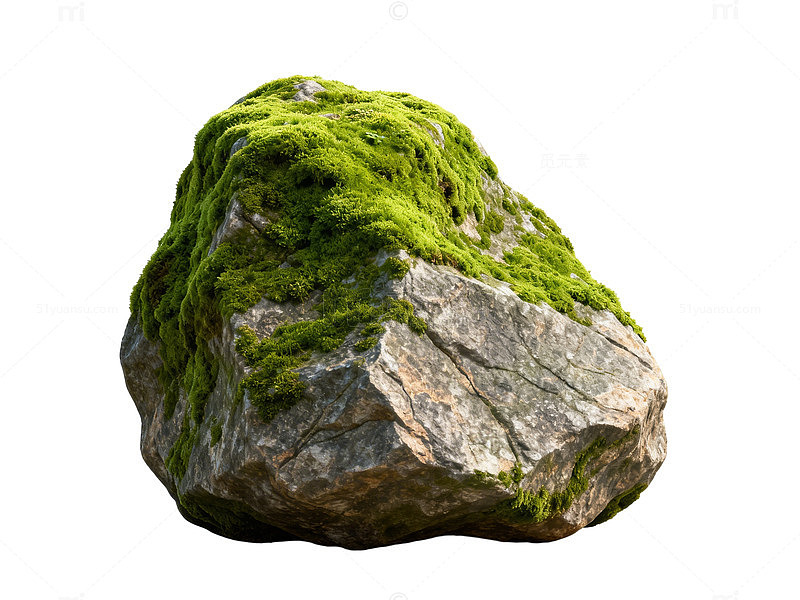 自然风苔藓石头静物