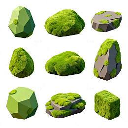 卡通风格石头插画素材