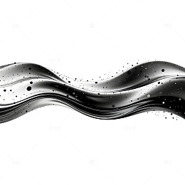 黑白波浪线条抽象图案