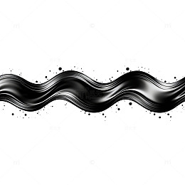 黑白波浪抽象艺术图案