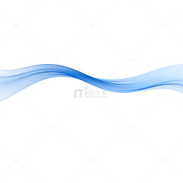 蓝色流畅线条抽象设计