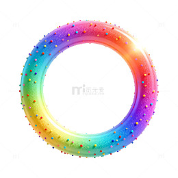 彩虹圆环装饰图案