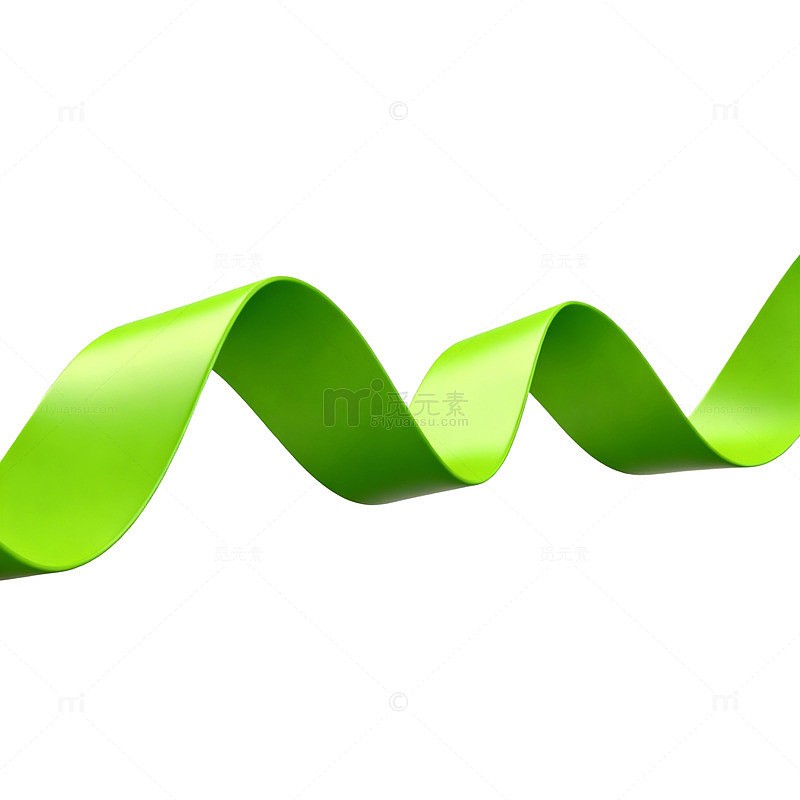 绿色螺旋抽象线条设计素材