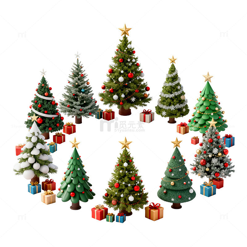 圣诞树节日装饰模型素材