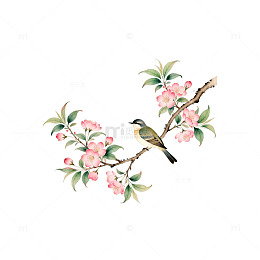 工笔画鸟语花香装饰画