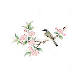 花鸟图水墨画