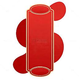 传统中国风红色标签设计素材