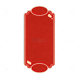 红色古典标签设计素材