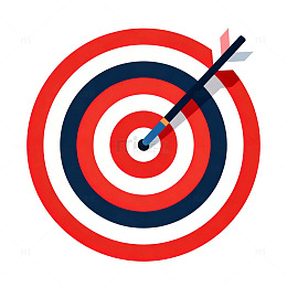 目标达成箭靶插画